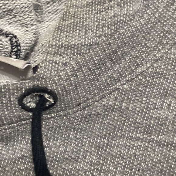 Columbia Heather Gray Cotton Blend Cloth Knit Drawstring Hoodie Women Sz Medium - Picture 6 of 9